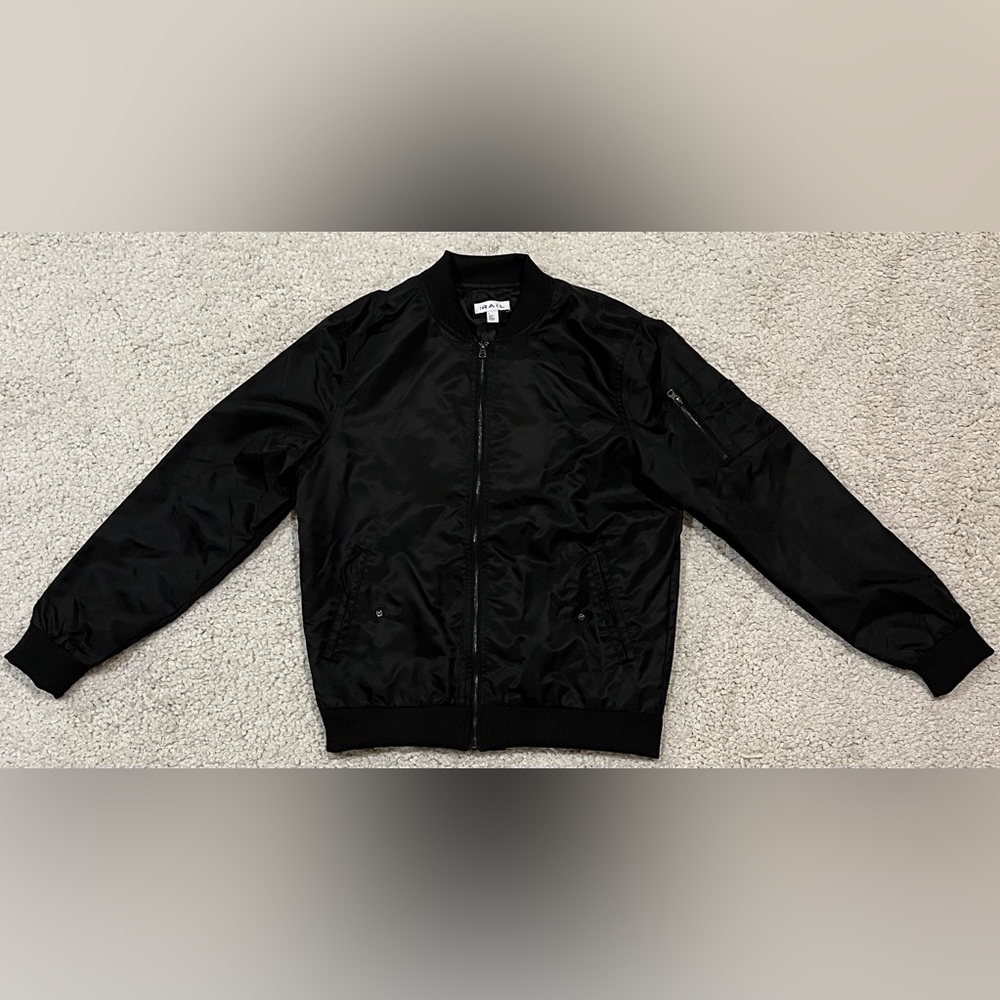 The Rail Black Bomber Jacket Size Large